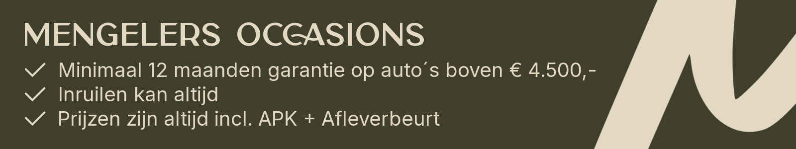 Mengelers Occasionpagina Banner